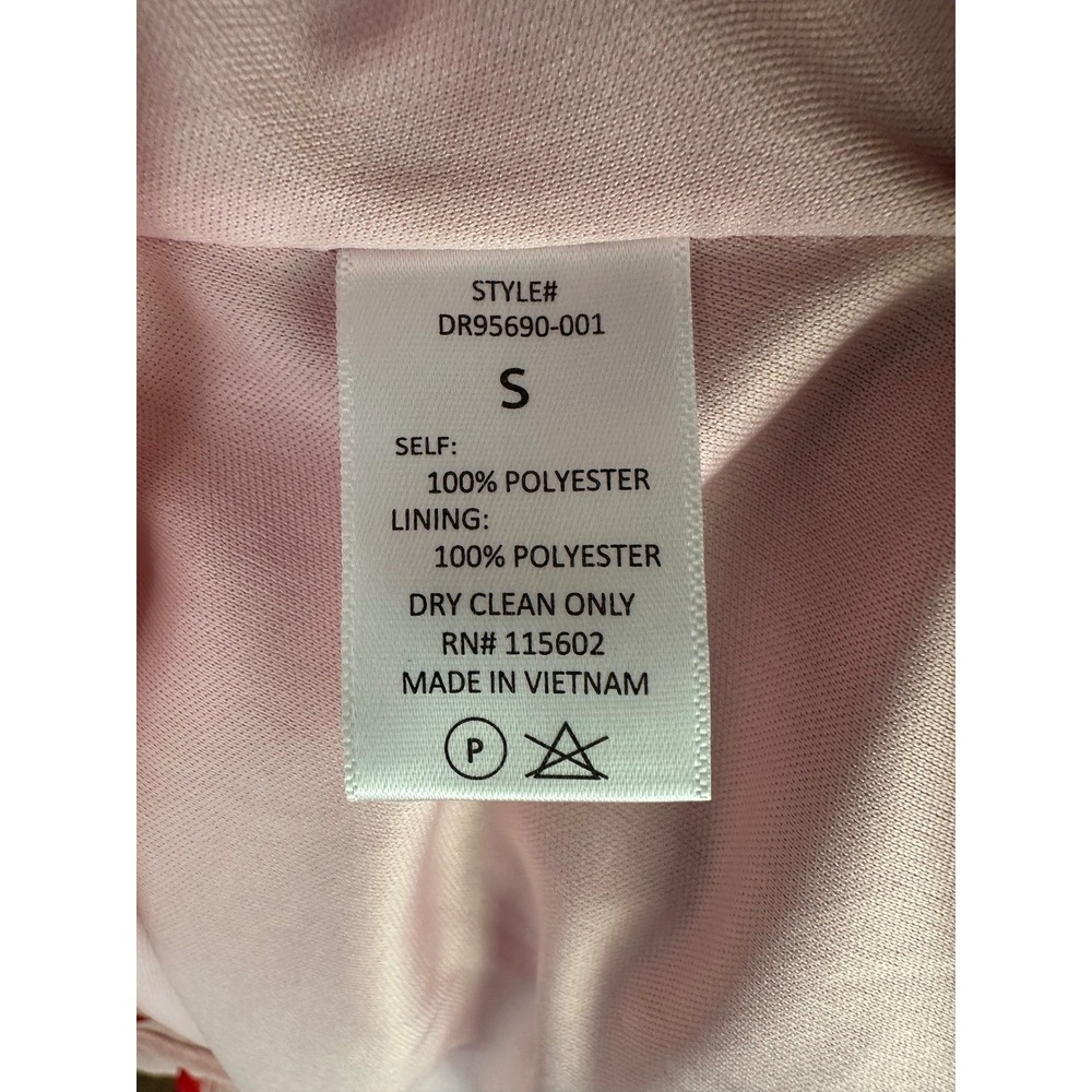 All in Favor Floral Wrap Dress Pink Red Ruffle‎ Hem Small Feminine Cottagecore - Picture 4 of 7